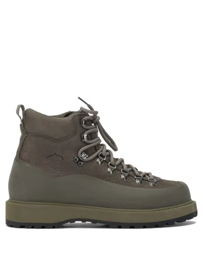 Diemme Roccia Vet Gomma Smog Leather Boots In Gray