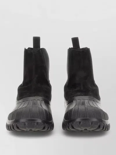 Diemme Balbi Ankle Boots Elastic Panels Lug Sole In Black