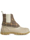 Diemme Balbi Houndstooth-patterned Chelsea Boots In Brown