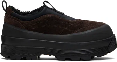 Diemme Brown & Black Badia Basso Shearling Sneakers