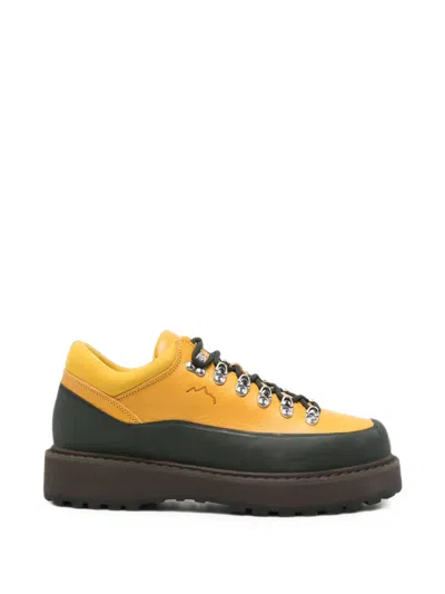 Diemme Cornaro Rubber-trimmed Leather Hiking Boots In Multi