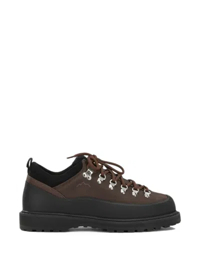Diemme Cornaro Panelled Lace-up Sneakers In Brown