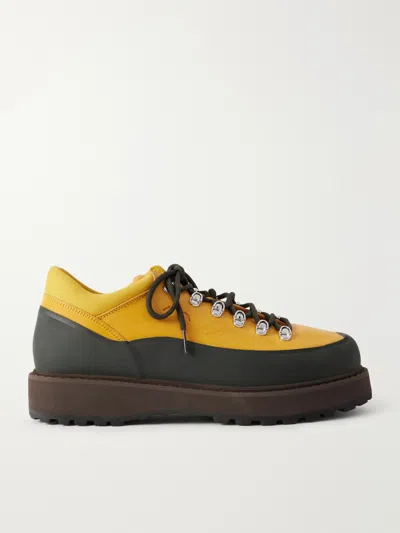 Diemme Cornaro Rubber-trimmed Leather Hiking Boots In Multi