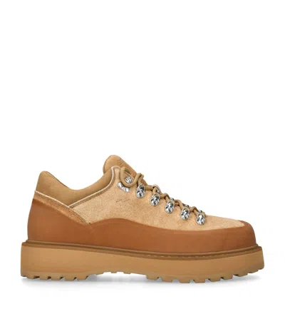 Diemme Leather Cornaro Due Gomma Low-top Boots In Brown