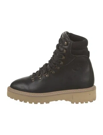 Pre-owned Diemme Leather Hiking Boots In Black