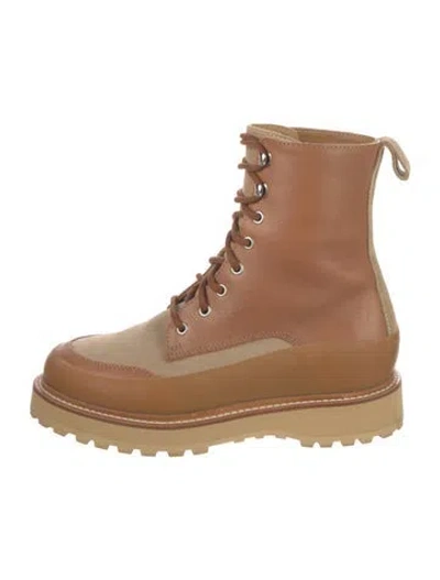 Pre-owned Diemme Leather Lace-up Boots In Brown