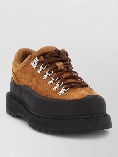 Diemme Leather Low-top Sneakers In Brown