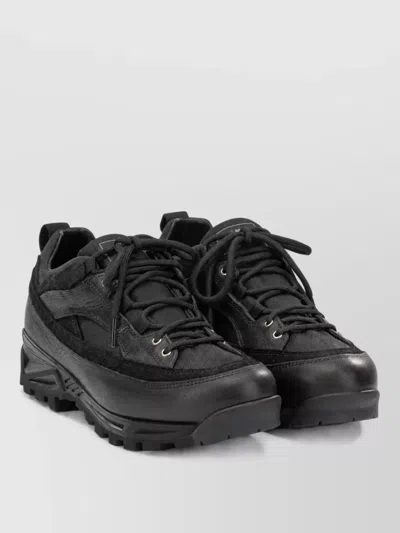 Diemme Grappa Hiker Panelled Low-top Sneakers In Black
