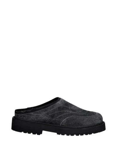 Diemme Maggiore Quilted Suede Mules In Multi