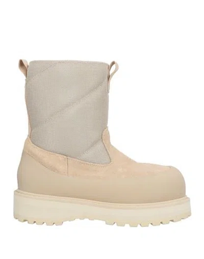 Diemme Man Ankle Boots Beige Size 7 Leather, Textile Fibers In Neutral