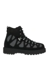 Diemme Man Ankle Boots Black Size 5 Leather, Textile Fibers In Black