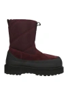 Diemme Man Ankle Boots Burgundy Size 13 Leather, Textile Fibers