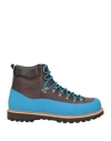 Diemme Man Ankle Boots Chocolate Brown Size 14 Leather, Rubber In Brown