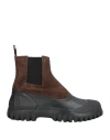 Diemme Man Ankle Boots Dark Brown Size 10 Leather, Rubber In Brown