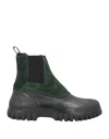 Diemme Man Ankle Boots Dark Green Size 10 Leather In Green