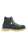 Diemme Man Ankle Boots Dark Green Size 10 Leather, Textile Fibers In Green