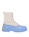Diemme Man Ankle Boots Light Blue Size 6 Leather, Rubber In Blue