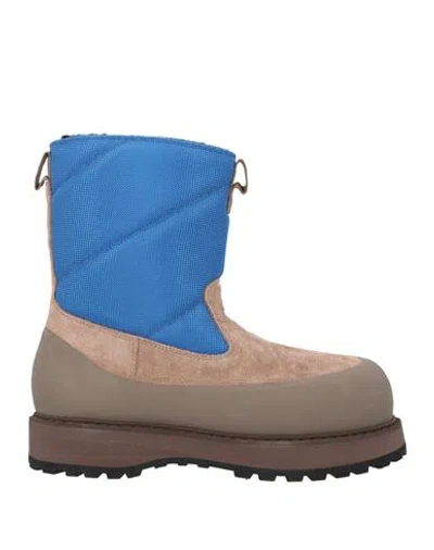 Diemme Man Ankle Boots Light Brown Size 10 Leather, Textile Fibers In Sand