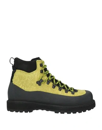 Diemme Man Ankle Boots Light Green Size 11 Leather, Rubber