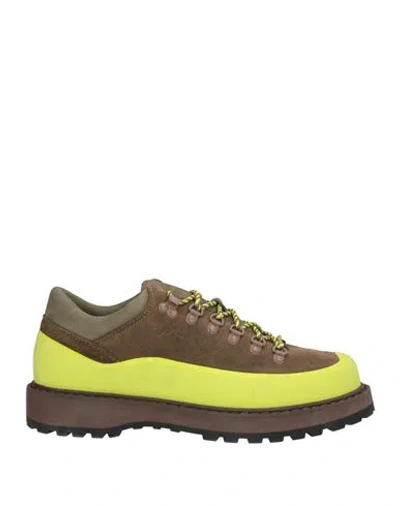 Diemme Man Ankle Boots Military Green Size 10 Leather, Rubber