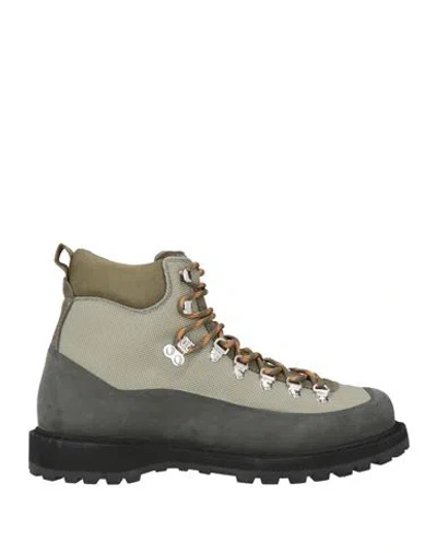 Diemme Man Ankle Boots Military Green Size 9 Leather, Textile Fibers