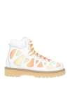 Diemme Man Ankle Boots Off White Size 7 Leather, Textile Fibers