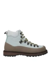 Diemme Man Ankle Boots Sky Blue Size 10 Leather, Textile Fibers In Multi