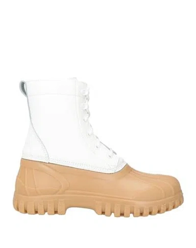 Diemme Man Ankle Boots White Size 8 Leather, Rubber