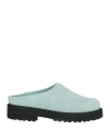 Diemme Man Mules & Clogs Sky Blue Size 10 Leather In Blue