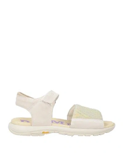 Diemme Man Sandals Light Grey Size 12 Leather, Textile Fibers