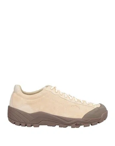 Diemme Man Sneakers Beige Size 10 Leather, Textile Fibers In Nude
