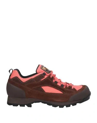 Diemme Man Sneakers Salmon Pink Size 10 Leather, Textile Fibers