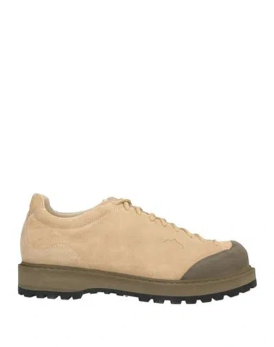 Diemme Man Sneakers Sand Size 10 Leather In Neutral