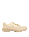 Diemme Man Sneakers White Size 8 Leather, Textile Fibers In Beige