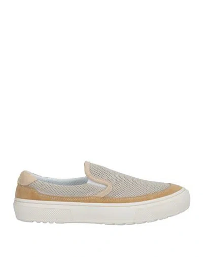 Diemme Man Sneakers Sand Size 8 Leather, Textile Fibers In Beige