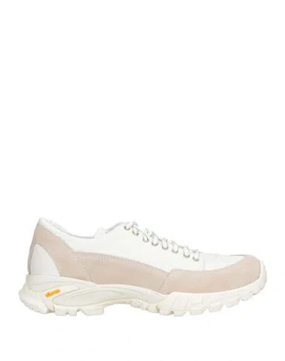 Diemme Man Sneakers White Size 8 Leather, Textile Fibers