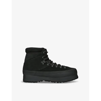 DIEMME MENS BLACK ROSSET MID-TOP SUEDE BOOTS EUR 44 / 10 UK