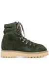 Diemme Monfumo Lace-up Suede Boots In Green