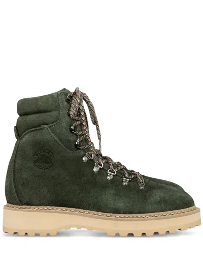 Diemme Monfumo Lace-up Suede Boots In Green
