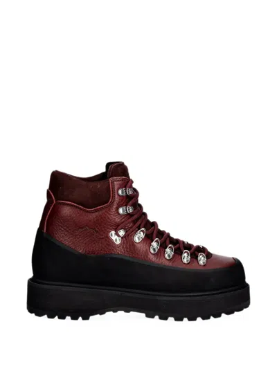 Diemme Roccia Panelled Hiking Sneakers In Red