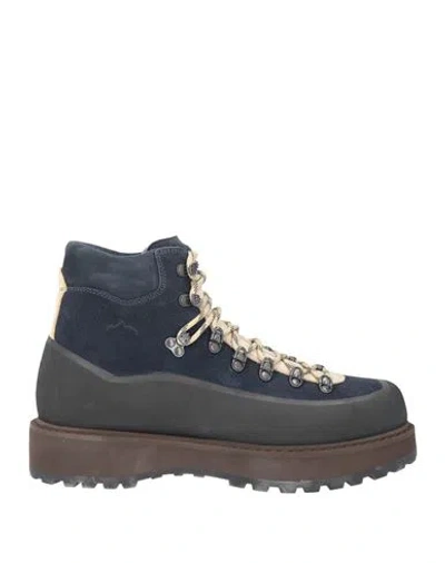 Diemme Roccia Vet Due Gomma Man Ankle Boots Navy Size 7 Leather In Blue