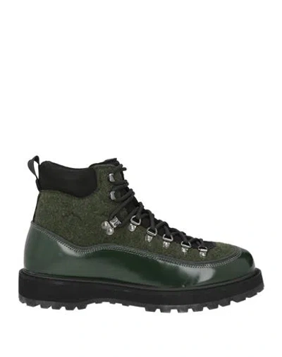 Diemme Roccia Vet Gala Man Ankle Boots Dark Green Size 10 Leather, Textile Fibers