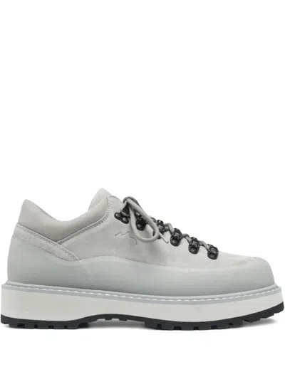 Diemme Cornaro Rubber And Nubuck-trimmed Suede Boots In Gray