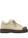 Diemme Cornaro Rubber-trimmed Suede Sneakers In Nude