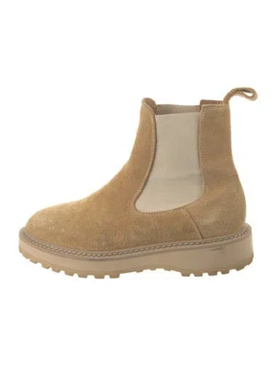 Pre-owned Diemme Suede Chelsea Boots In Neutral