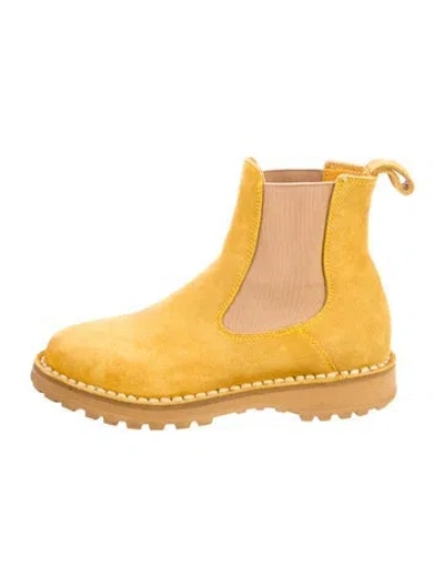 Pre-owned Diemme Suede Chelsea Boots In Yellow