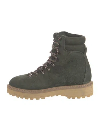 Pre-owned Diemme Suede Hiking Boots In Green
