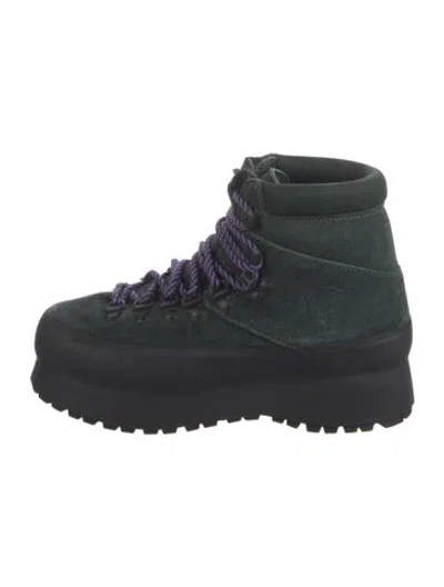 Pre-owned Diemme Suede Hiking Boots In Green