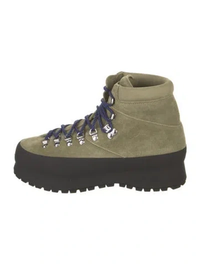 Pre-owned Diemme Suede Hiking Boots W/ Tags In Green
