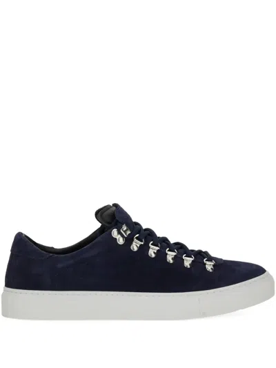 Diemme Suede Lace-up Sneakers In Blue